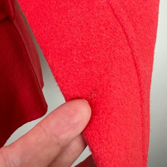 Etcetera Cardigan‎ Jacket Womens 6 Coral Wool Angora Belted Long Sleeve V-Neck - Picture 8 of 14